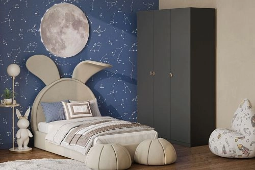 Шкаф распашной Банни-3 Черный Агат - фото 1