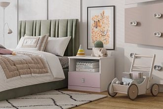 прикроватная Банни-2 Розовый Лайт