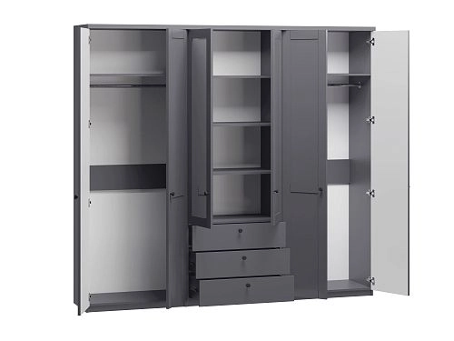 Шкаф распашной София РАХ-14 МДФ Графит - фото 4