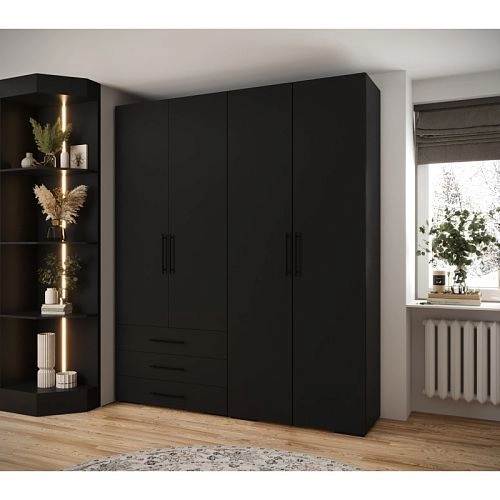 Шкаф распашной Лавис-4 Черный - фото 2