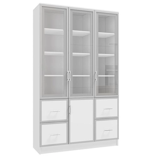 Книжный шкаф Альма-19 Белый - фото 3