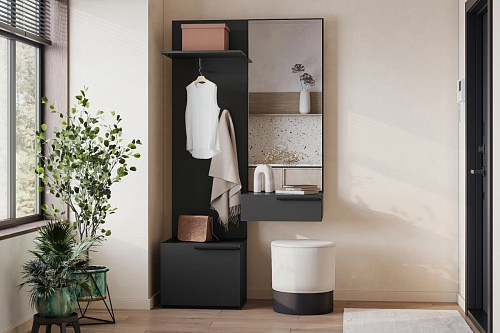 Прихожая Лорена Пакс-1 Черный - фото 1