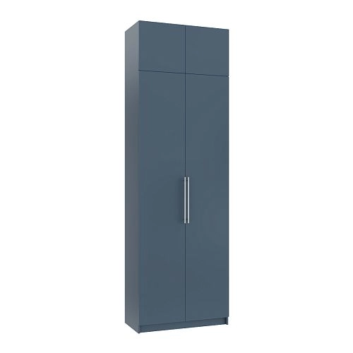 Шкаф распашной Калифорния-2 с антресолью Альби Полуночно-синий - фото 3