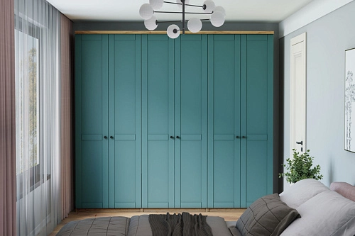 Шкаф распашной София РАХ-7 МДФ Аквамарин - фото 1