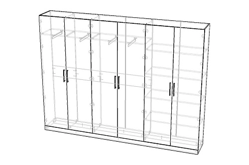 Шкаф распашной Дольче-6 МДФ Мокко - фото 2