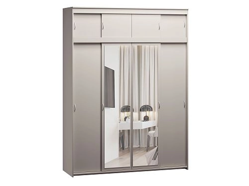 Шкаф-купе Миллениум-4 с антресолью Кашемир - фото 2