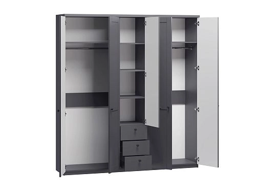 Шкаф распашной София РАХ-13 МДФ Графит - фото 4