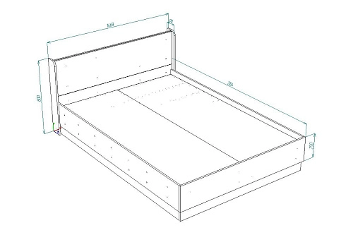 Кровать Алисия, ширина-140 - фото 2