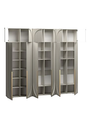 Шкаф распашной Брей-3.1 с антресолью Кашемир - фото 3