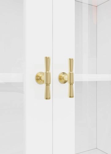 Стеллаж Билли Хелена-21 с антресолью Белый/Золото - фото 2