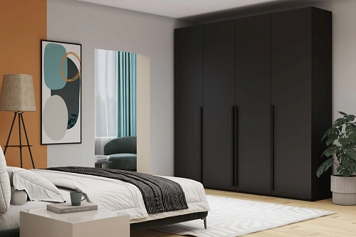 Шкаф распашной Лорена Пакс-4 Черный - фото 1