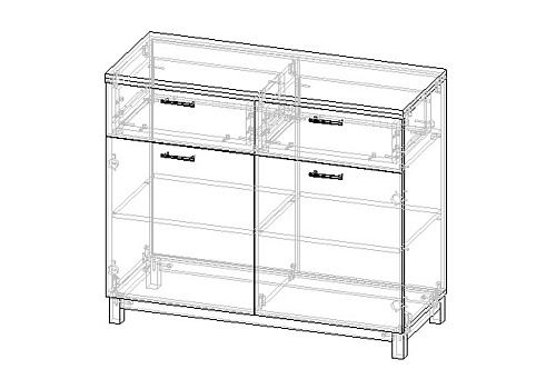 Комод Техас-3 МДФ - фото 3