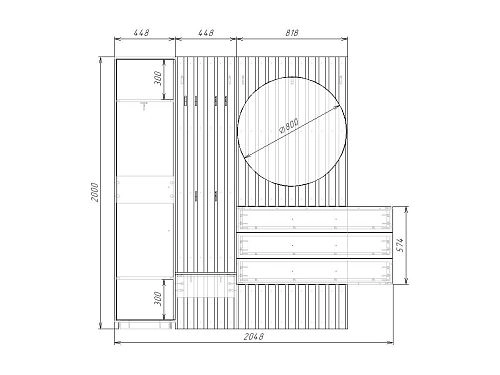 Прихожая Неаполь-3 Графит - фото 5