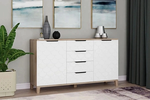 Комод Йорк-4 Белый - фото 1