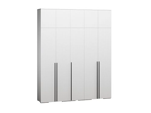 Шкаф распашной Лоренсе-5 с антресолью Белый - фото 2