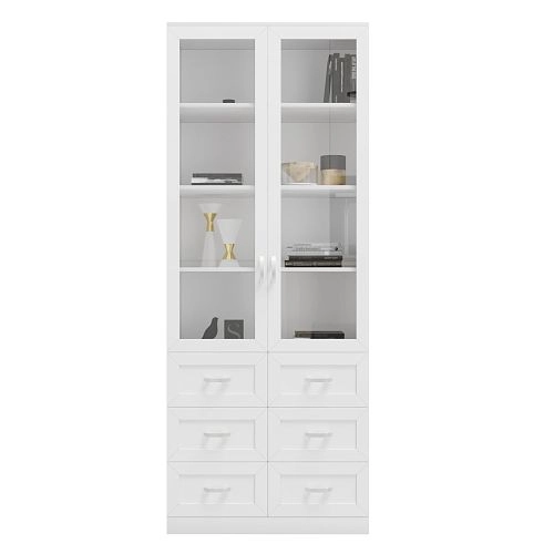 Книжный шкаф Библиограф 2.5 Квадро Белый - фото 4