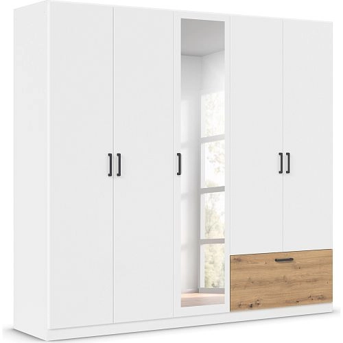 Шкаф распашной Бари-4 Белый / Дуб Бунратти - фото 2