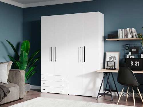 Шкаф распашной Калифорния-Стиль-8 Белый - фото 1