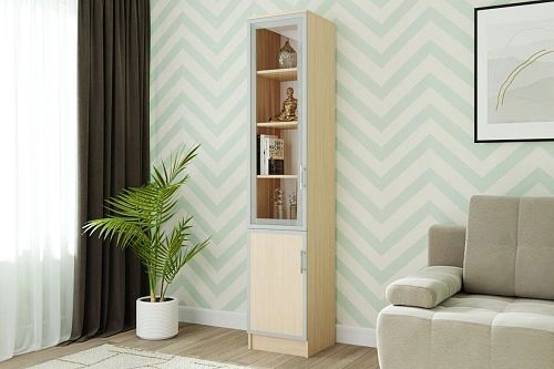 Книжный шкаф Альма-3 Дуб Молочный - фото 1