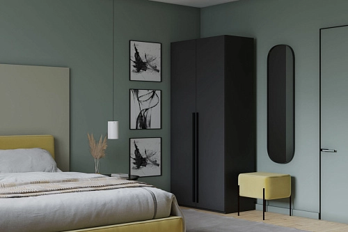 Шкаф распашной Лорена Пакс-2 Черный - фото 1