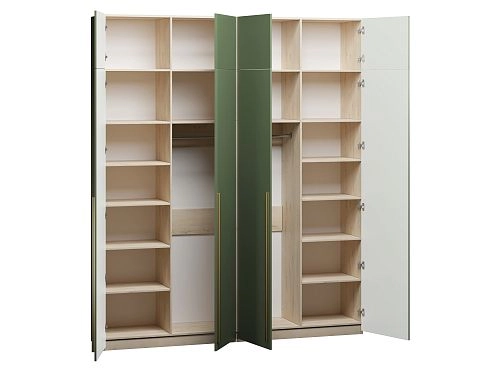 Шкаф распашной с антресолью Микос МДФ-4 Шарли green - фото 2