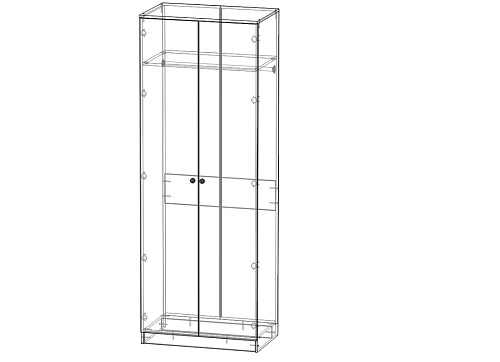 Шкаф распашной Леон-2 МДФ - фото 2