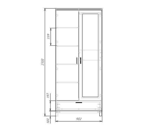 Шкаф распашной Техас-2 МДФ - фото 4
