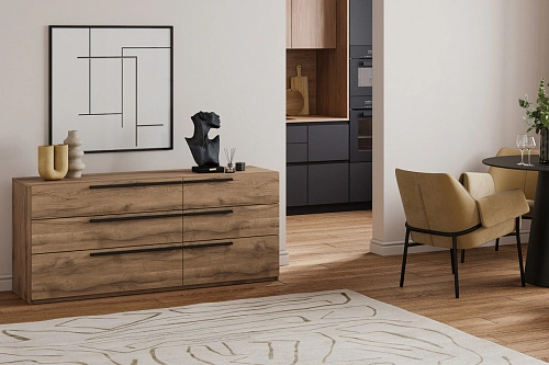Комод Лорена Пакс-3 Дуб Табачный - фото 1