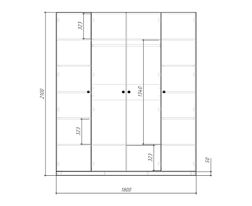 Шкаф распашной Стрекоза-4 Белый - фото 3