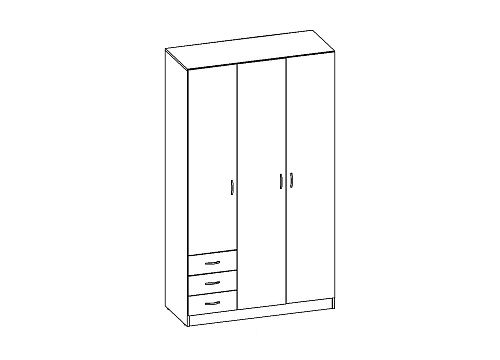 Шкаф распашной Рио-3.4 - фото 3