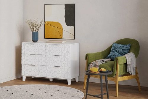 Комод Марвин 7 фрезеровка 2 Белый - фото 1