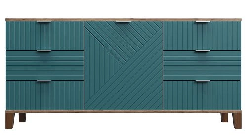 Комод Марвин Йорк 33 фрезеровка 11 Аквамарин - фото 3