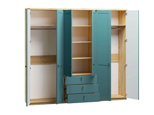Шкаф распашной София РАХ-12 МДФ Аквамарин - фото 4