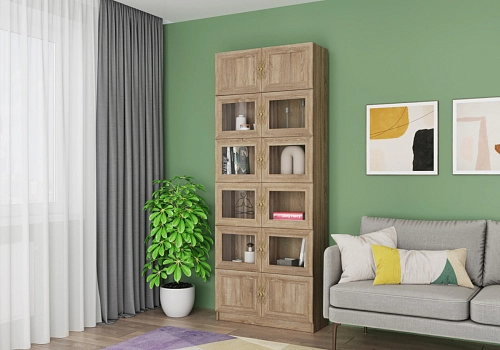 Книжный шкаф Карлос-052 Дуб Сонома - фото 1