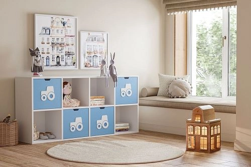Стеллаж KIDS 3 Пастельно-Синий - фото 1