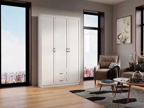 Шкаф распашной Стелла-6 Белый - фото 1