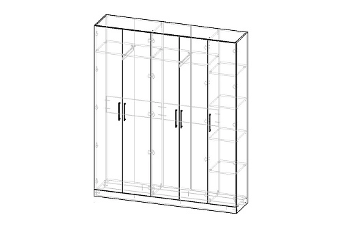 Шкаф распашной Дольче-5 МДФ Мокко - фото 2