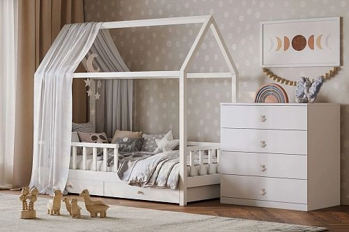 Комод Скарабей-4 Белый - фото 1