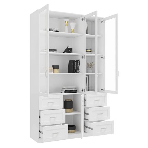 Шкаф Библиотека Библиограф 3.7 Квадро Белый - фото 2