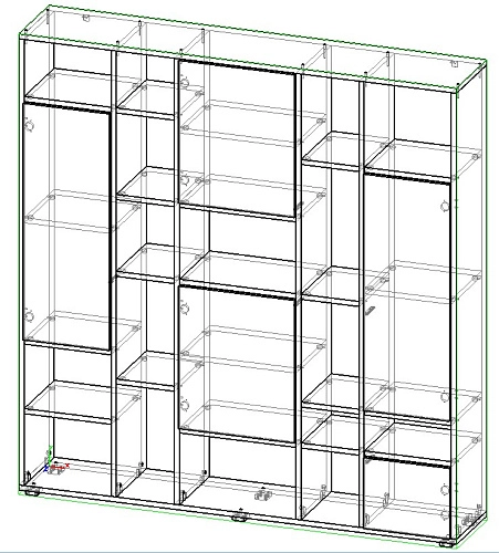 Стеллаж Куб-1 Венге МДФ - фото 2