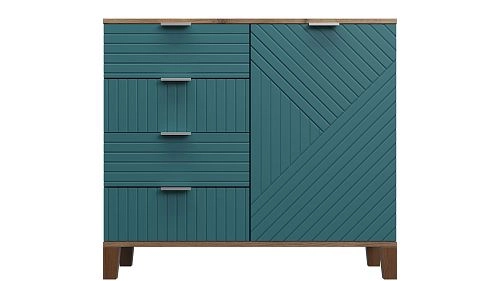 Комод Марвин Йорк 26 фрезеровка 11 Аквамарин - фото 2