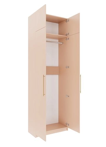 Шкаф распашной Калифорния-2 с антресолью Сатин - фото 3