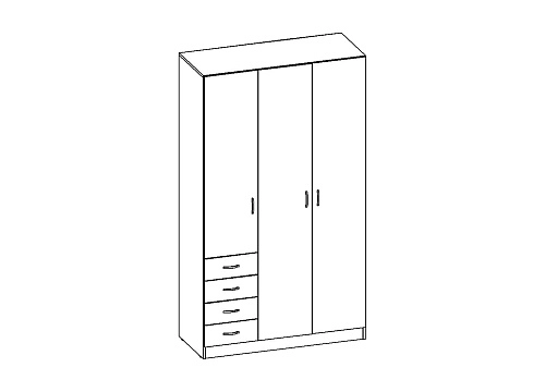 Шкаф распашной Рио-3.5 - фото 3