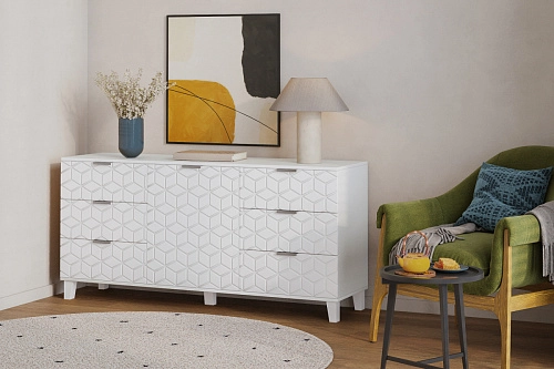 Комод Марвин 33 фрезеровка 2 Белый - фото 1