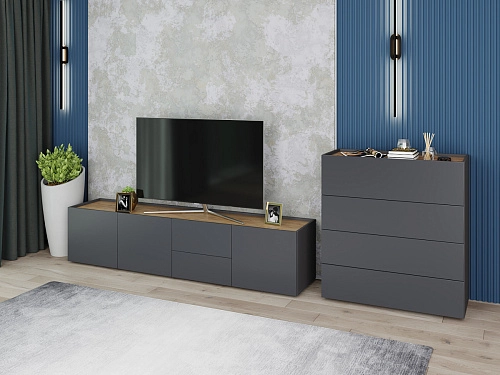 Стенка Сия-1 Графит - фото 1