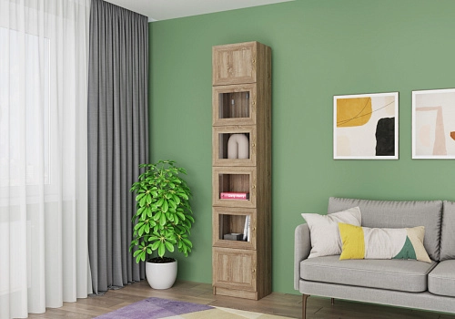 Книжный шкаф Карлос-051 Дуб Сонома - фото 1