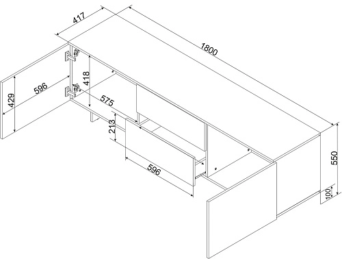 ТВ тумба Алма-3 - фото 4
