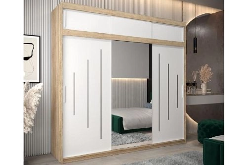 Шкаф-купе Валмиера-5А NEW Дуб Сонома/Белый - фото 1