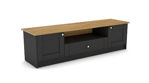 Стенка Прато-1 Черный - фото 2