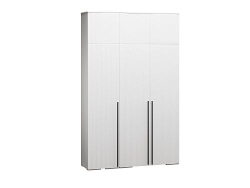 Шкаф распашной Лоренсе-3 с антресолью Белый - фото 3